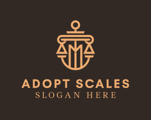 Column Law Scale Firm logo design