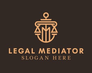 Column Law Scale Firm logo design