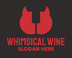 Wine Glass Devil logo design