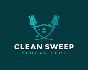 Broom Cleaning Housekeeping logo