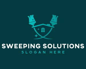 Broom Cleaning Housekeeping logo