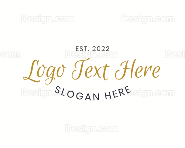 Curved Script Wordmark Logo