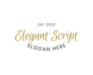 Curved Script Wordmark logo design