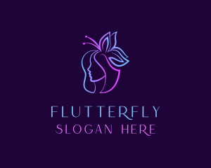 Butterfly Head Woman logo