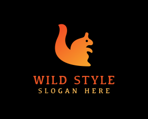 Wild Squirrel Animal  logo design