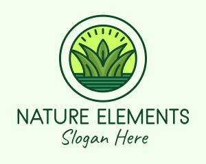 Natural Pond Grass logo design