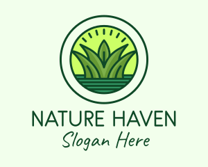 Natural Pond Grass logo design