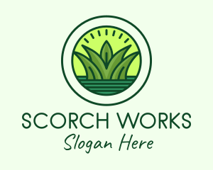 Natural Pond Grass logo design