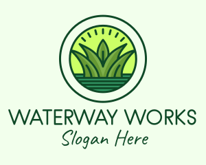 Natural Pond Grass logo design