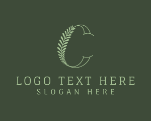 Green Leaf Letter C logo