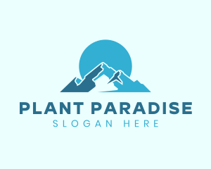 Snow Mountain Landform logo design