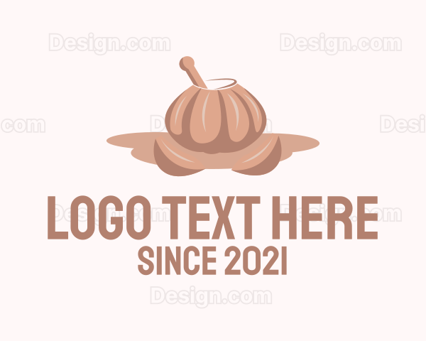 Garlic Mortar & Pestle Logo