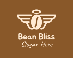 Angel Wings Coffee Bean logo design