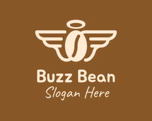 Angel Wings Coffee Bean logo design