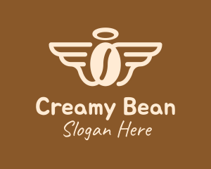 Angel Wings Coffee Bean logo design