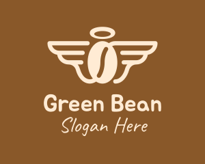 Angel Wings Coffee Bean logo design