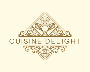 Culinary Whisk Baker  logo design