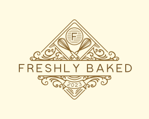 Culinary Whisk Baker  logo design