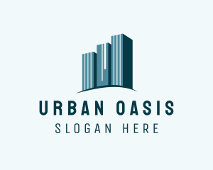 Modern City Buildings  logo design