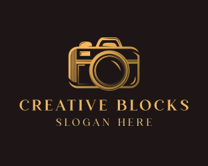 Gold Camera Photography logo design