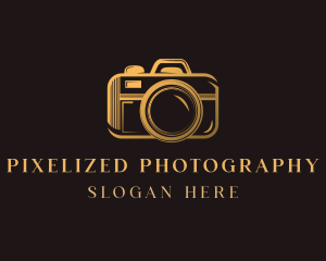 Gold Camera Photography logo design