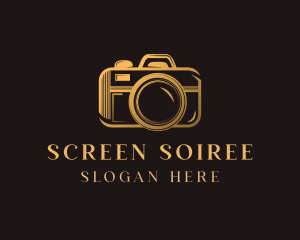 Gold Camera Photography logo design