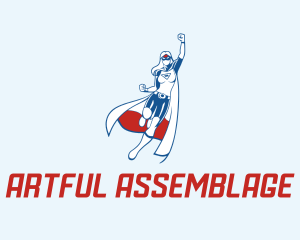 Woman Superhero Comic logo