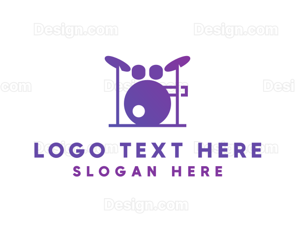 Music Band Drums Logo