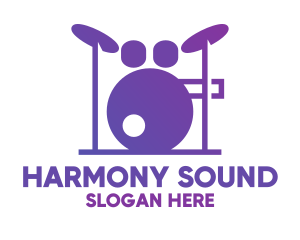 Music Band Drums logo design