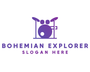 Music Band Drums logo design