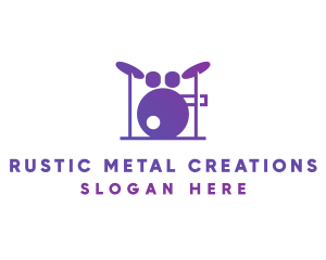 Music Band Drums logo design