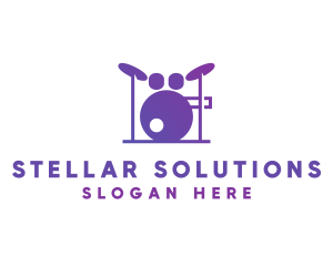 Music Band Drums logo design