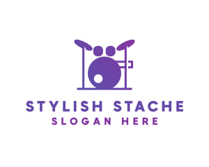 Music Band Drums logo design