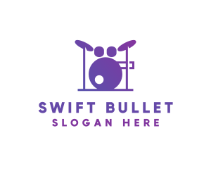 Music Band Drums logo design