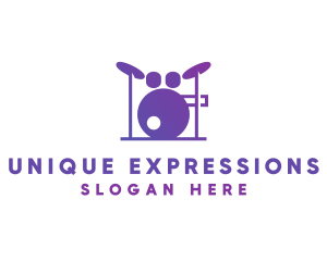 Music Band Drums logo design