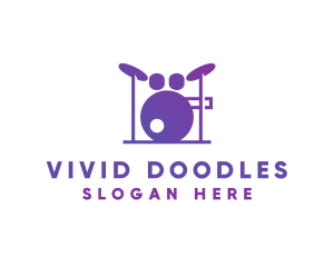 Music Band Drums logo design