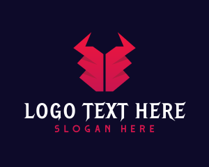 Devil Bull Horn logo design