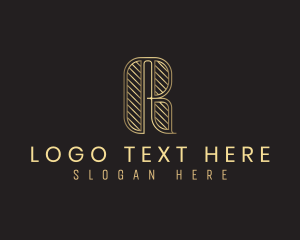 Deluxe Retro Luxury Letter R logo