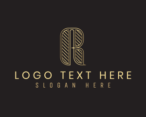 Deluxe Retro Luxury Letter R Logo