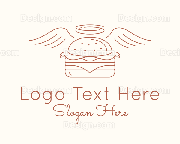 Burger Angel Wings Logo