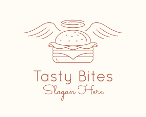 Burger Angel Wings logo design