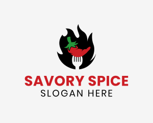 Fire Chili Pepper logo design