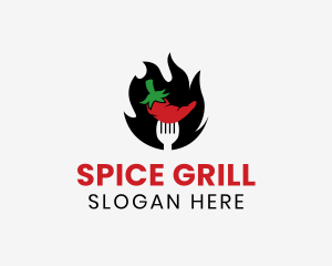 Fire Chili Pepper logo design