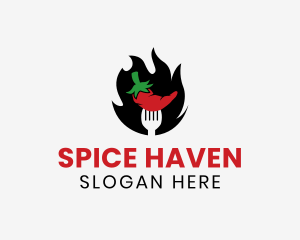 Fire Chili Pepper logo design