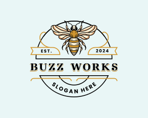 Bee Farm Insect logo design