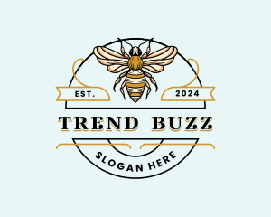 Bee Farm Insect logo design