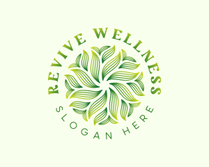 Herbal Wellness Leaves logo design