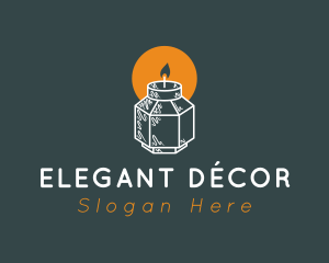 Candle Jar Decoration logo design