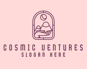 Cosmic Mountain Astrology logo design