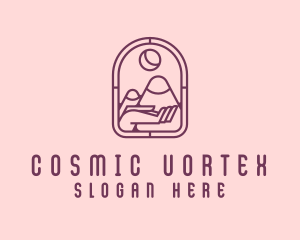 Cosmic Mountain Astrology logo design